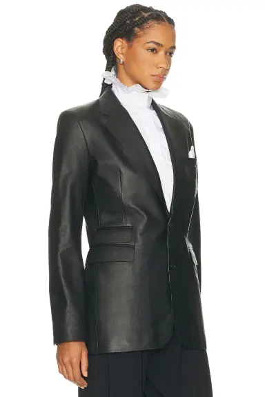 Ralph Lauren Collection Eli Leather Blazer | Thumbnail 3 Ralph Lauren Collection Eli Leather Blazer | Thumbnail 3