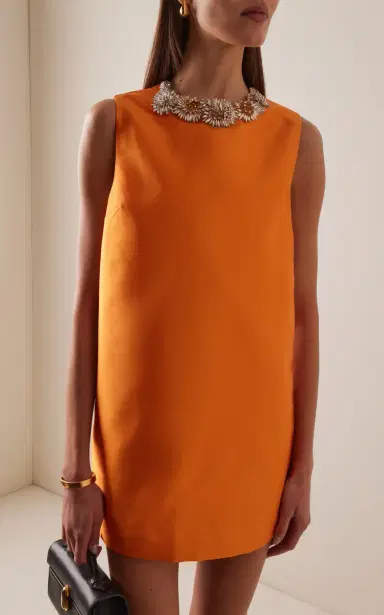 RACHEL GILBERT Ludovica Embellished Wool-Silk Mini Shift Dress | Thumbnail 3 RACHEL GILBERT Ludovica Embellished Wool-Silk Mini Shift Dress | Thumbnail 3