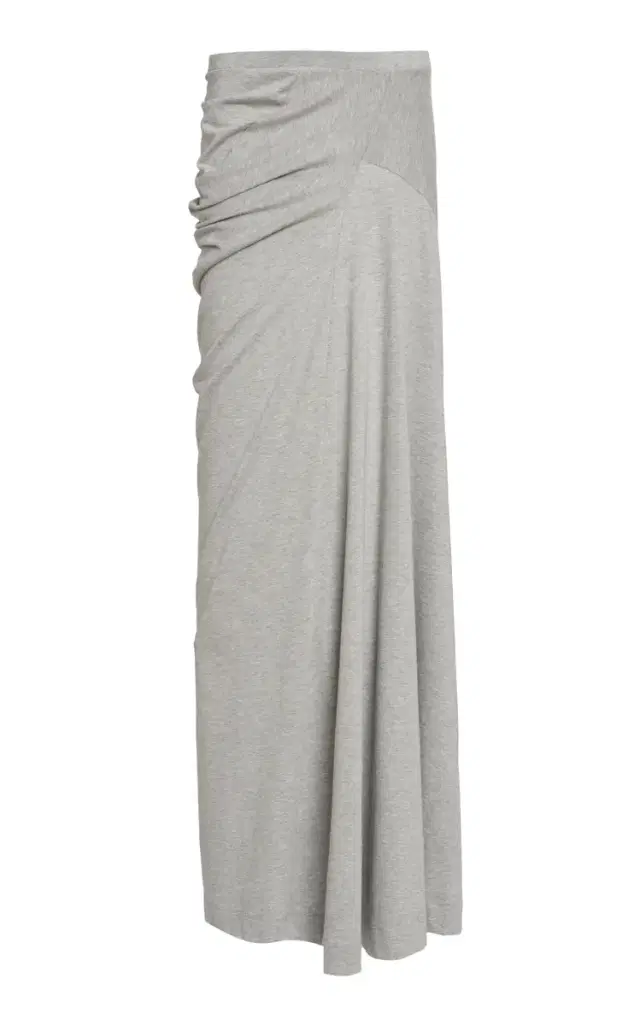 Herens Draped Cotton-Jersey Maxi Skirt - Grey Herens Draped Cotton-Jersey Maxi Skirt - Grey