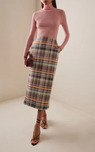 Brandon Maxwell The Mercer Wool-Blend Pencil Skirt | Thumbnail 5 Brandon Maxwell The Mercer Wool-Blend Pencil Skirt | Thumbnail 5
