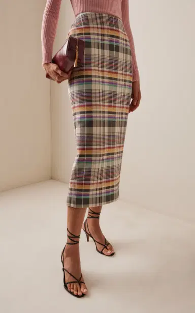 Brandon Maxwell The Mercer Wool-Blend Pencil Skirt | Thumbnail 6 Brandon Maxwell The Mercer Wool-Blend Pencil Skirt | Thumbnail 6