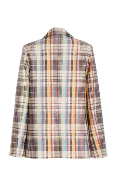Brandon Maxwell The Delaney Wool-Blend Plaid Blazer | Thumbnail 5 Brandon Maxwell The Delaney Wool-Blend Plaid Blazer | Thumbnail 5