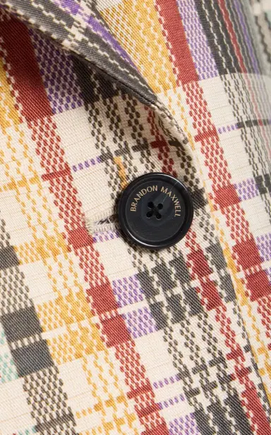 Brandon Maxwell The Delaney Wool-Blend Plaid Blazer | Thumbnail 6 Brandon Maxwell The Delaney Wool-Blend Plaid Blazer | Thumbnail 6