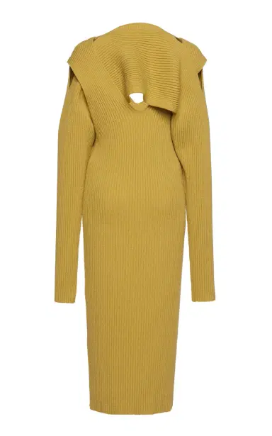 Bottega Veneta Ribbed Knit Cutout Midi Dress | Thumbnail 4 Bottega Veneta Ribbed Knit Cutout Midi Dress | Thumbnail 4