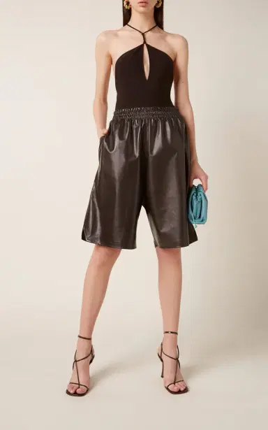 Bottega Veneta Long Leather Shorts | Thumbnail 2 Bottega Veneta Long Leather Shorts | Thumbnail 2