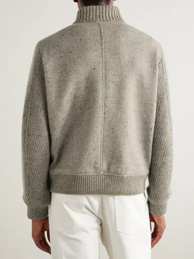ELEVENTY Shawl-Collar Wool and Cashmere-Blend Bomber Jacket - Men | Thumbnail 4 ELEVENTY Shawl-Collar Wool and Cashmere-Blend Bomber Jacket - Men | Thumbnail 4