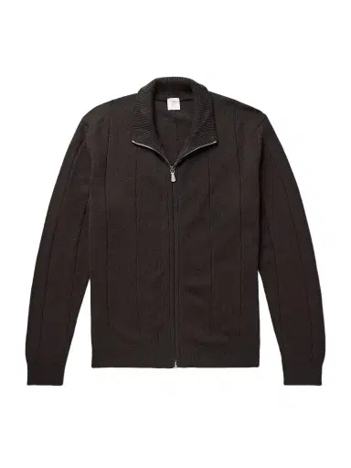 ELEVENTY Ribbed Wool Zip-Up Cardigan - Men | Thumbnail 1 ELEVENTY Ribbed Wool Zip-Up Cardigan - Men | Thumbnail 1