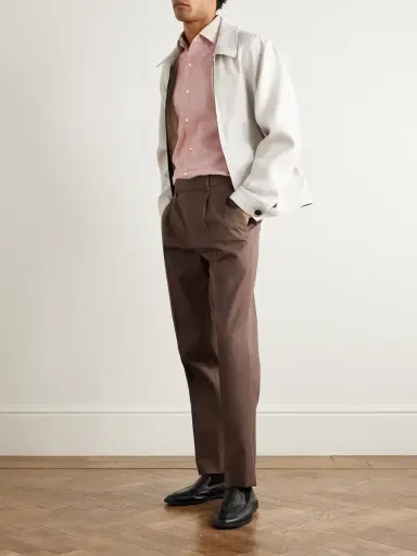Zegna Cotton and Cashmere-Blend Shirt - Men | Thumbnail 2 Zegna Cotton and Cashmere-Blend Shirt - Men | Thumbnail 2