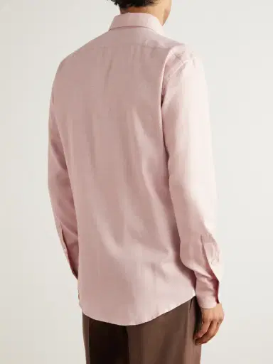 Zegna Cotton and Cashmere-Blend Shirt - Men | Thumbnail 4 Zegna Cotton and Cashmere-Blend Shirt - Men | Thumbnail 4