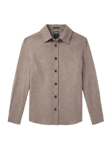 Zegna Cashmere and Silk-Blend Shirt - Men | Thumbnail 1 Zegna Cashmere and Silk-Blend Shirt - Men | Thumbnail 1