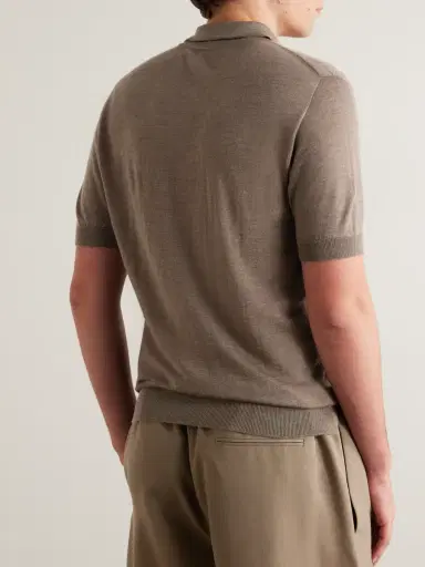 Saman Amel Slim-Fit Wool Polo Shirt - Men | Thumbnail 3 Saman Amel Slim-Fit Wool Polo Shirt - Men | Thumbnail 3