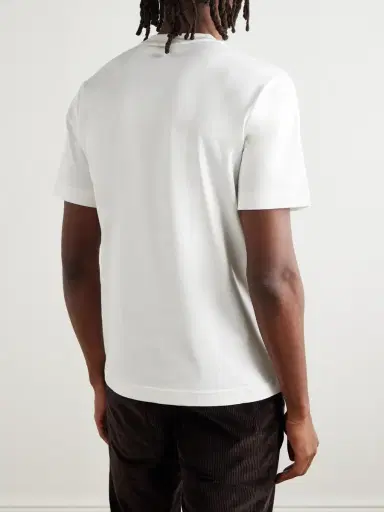 Burberry Slim-Fit Logo-Embroidered Appliquéd Cotton-Jersey T-Shirt - Men | Thumbnail 4 Burberry Slim-Fit Logo-Embroidered Appliquéd Cotton-Jersey T-Shirt - Men | Thumbnail 4