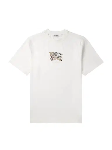 Burberry Slim-Fit Logo-Embroidered Appliquéd Cotton-Jersey T-Shirt - Men | Thumbnail 1 Burberry Slim-Fit Logo-Embroidered Appliquéd Cotton-Jersey T-Shirt - Men | Thumbnail 1