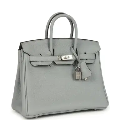 HERMÈS Hermes Birkin 25 Gris Pantin Togo Palladium Hardware | Thumbnail 2 HERMÈS Hermes Birkin 25 Gris Pantin Togo Palladium Hardware | Thumbnail 2