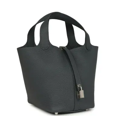 HERMÈS Hermes Picotin Lock 18 Gris Misty Clemence Palladium Hardware | Thumbnail 2 HERMÈS Hermes Picotin Lock 18 Gris Misty Clemence Palladium Hardware | Thumbnail 2
