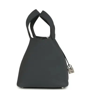 HERMÈS Hermes Picotin Lock 18 Gris Misty Clemence Palladium Hardware | Thumbnail 4 HERMÈS Hermes Picotin Lock 18 Gris Misty Clemence Palladium Hardware | Thumbnail 4