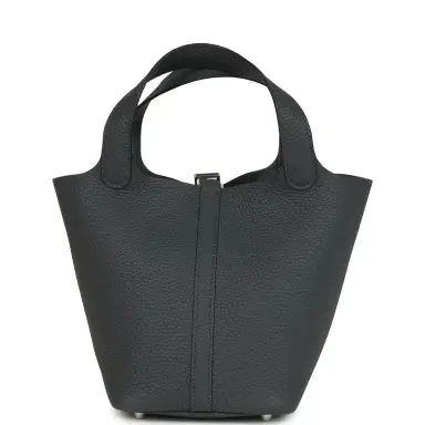 HERMÈS Hermes Picotin Lock 18 Gris Misty Clemence Palladium Hardware | Thumbnail 5 HERMÈS Hermes Picotin Lock 18 Gris Misty Clemence Palladium Hardware | Thumbnail 5