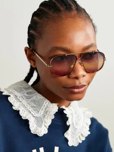 Chloé Ivy Aviator-style Gold-tone Sunglasses | Thumbnail 2 Chloé Ivy Aviator-style Gold-tone Sunglasses | Thumbnail 2