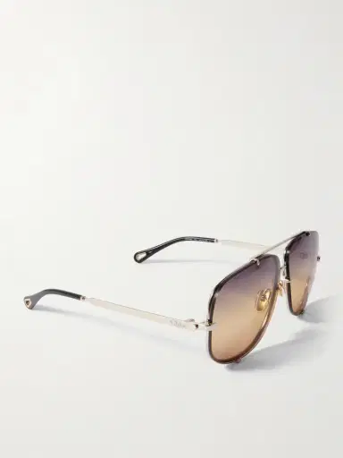 Chloé Ivy Aviator-style Gold-tone Sunglasses | Thumbnail 3 Chloé Ivy Aviator-style Gold-tone Sunglasses | Thumbnail 3