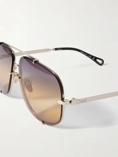 Chloé Ivy Aviator-style Gold-tone Sunglasses | Thumbnail 4 Chloé Ivy Aviator-style Gold-tone Sunglasses | Thumbnail 4