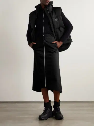 Moncler Genius + Edward Enninful Appliquéd Quilted Scuba Down Vest | Thumbnail 2 Moncler Genius + Edward Enninful Appliquéd Quilted Scuba Down Vest | Thumbnail 2