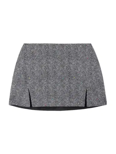Givenchy Paneled Herringbone Cotton-twill Mini Skirt | Thumbnail 1 Givenchy Paneled Herringbone Cotton-twill Mini Skirt | Thumbnail 1