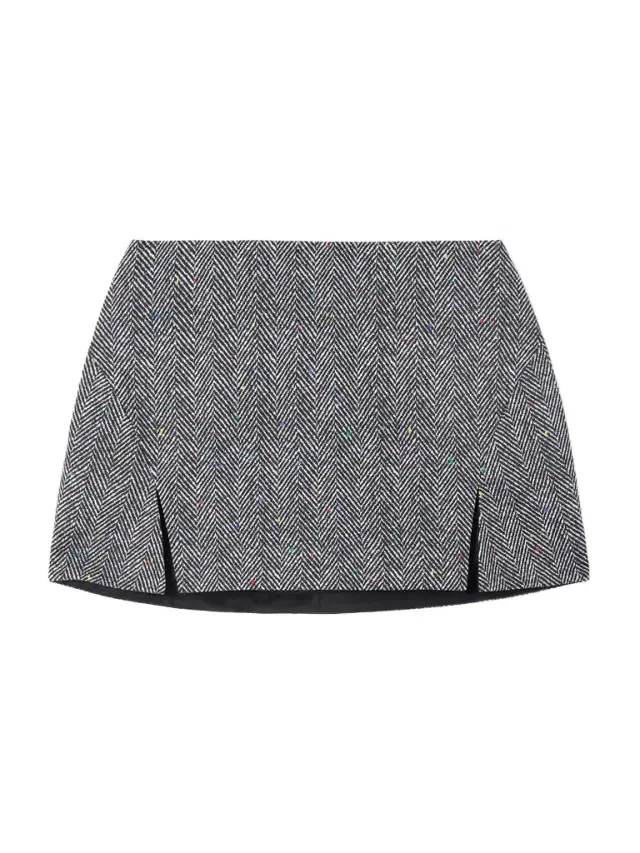 Givenchy Paneled Herringbone Cotton-twill Mini Skirt