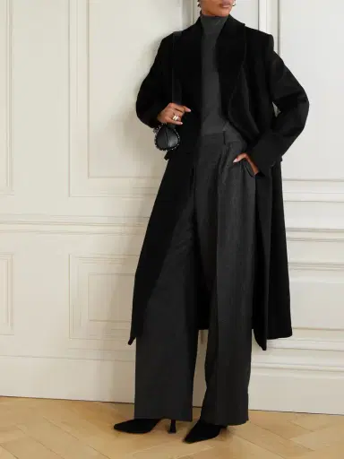 TOTEME Double-breasted Brushed Recycled-cashmere Coat | Thumbnail 2 TOTEME Double-breasted Brushed Recycled-cashmere Coat | Thumbnail 2