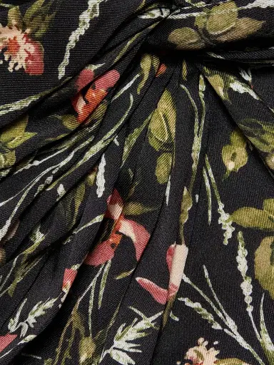 Cinq à Sept Women's Windswept Meadow Wilma Midi-Dress - Black Multi | Thumbnail 7 Cinq à Sept Women's Windswept Meadow Wilma Midi-Dress - Black Multi | Thumbnail 7