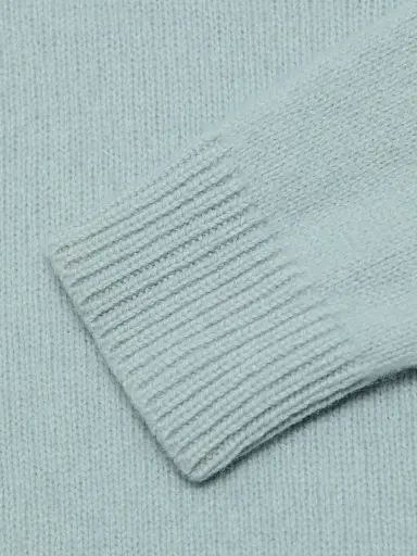 The Elder Statesman Women's Cashmere Polo Sweater - Bluebelle | Thumbnail 7 The Elder Statesman Women's Cashmere Polo Sweater - Bluebelle | Thumbnail 7