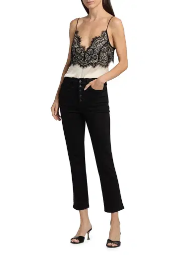 Good American Women's Never Fades Good Legs Straight-Leg Jeans - Black | Thumbnail 2 Good American Women's Never Fades Good Legs Straight-Leg Jeans - Black | Thumbnail 2