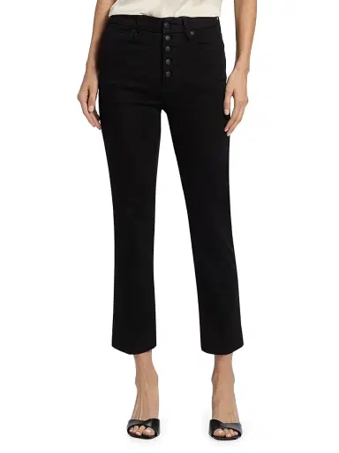 Good American Women's Never Fades Good Legs Straight-Leg Jeans - Black | Thumbnail 3 Good American Women's Never Fades Good Legs Straight-Leg Jeans - Black | Thumbnail 3