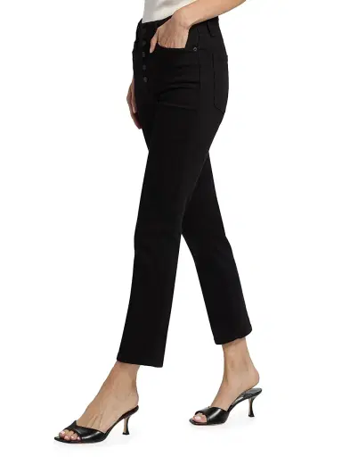 Good American Women's Never Fades Good Legs Straight-Leg Jeans - Black | Thumbnail 4 Good American Women's Never Fades Good Legs Straight-Leg Jeans - Black | Thumbnail 4