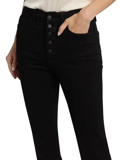 Good American Women's Never Fades Good Legs Straight-Leg Jeans - Black | Thumbnail 6 Good American Women's Never Fades Good Legs Straight-Leg Jeans - Black | Thumbnail 6