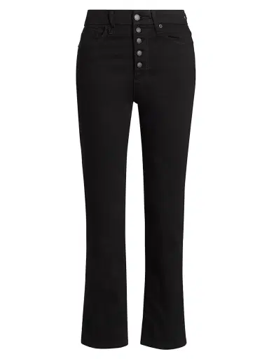 Good American Women's Never Fades Good Legs Straight-Leg Jeans - Black | Thumbnail 1 Good American Women's Never Fades Good Legs Straight-Leg Jeans - Black | Thumbnail 1