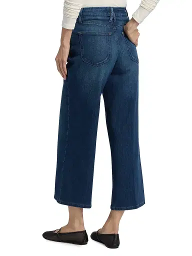 Good American Women's Soft Tech Good Waist Palazzo Crop Jeans - Indigo | Thumbnail 5 Good American Women's Soft Tech Good Waist Palazzo Crop Jeans - Indigo | Thumbnail 5