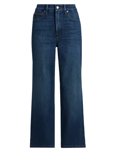 Good American Women's Soft Tech Good Waist Palazzo Crop Jeans - Indigo | Thumbnail 1 Good American Women's Soft Tech Good Waist Palazzo Crop Jeans - Indigo | Thumbnail 1