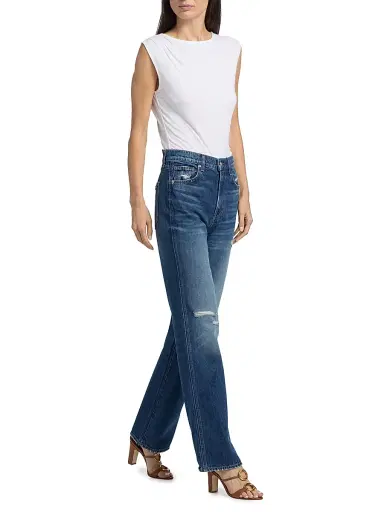 Veronica Beard Women's Dylan High-Rise Straight-Leg Jeans | Thumbnail 2 Veronica Beard Women's Dylan High-Rise Straight-Leg Jeans | Thumbnail 2