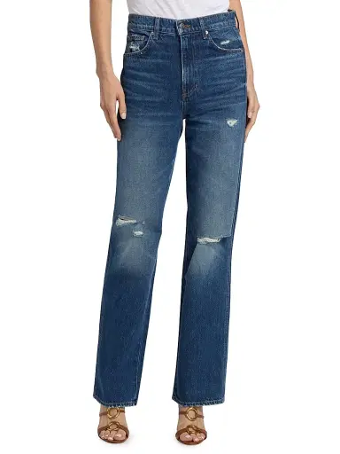 Veronica Beard Women's Dylan High-Rise Straight-Leg Jeans | Thumbnail 3 Veronica Beard Women's Dylan High-Rise Straight-Leg Jeans | Thumbnail 3