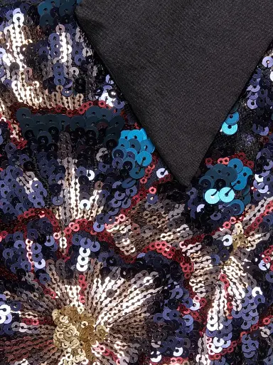 Milly Women's Kyle Bow-Detail Sequined Column Maxi Dress - Navy Multi | Thumbnail 7 Milly Women's Kyle Bow-Detail Sequined Column Maxi Dress - Navy Multi | Thumbnail 7