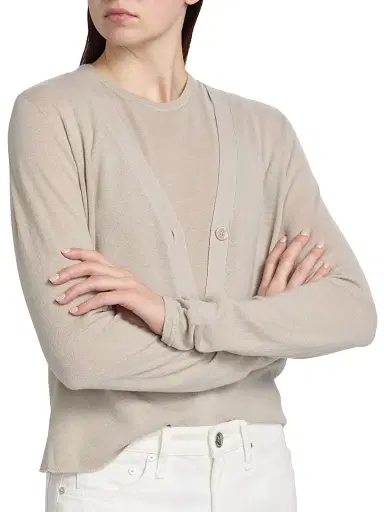 Majestic Filatures Women's V-Neck Knit Cardigan - Desert | Thumbnail 6 Majestic Filatures Women's V-Neck Knit Cardigan - Desert | Thumbnail 6