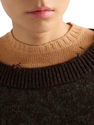 Prada Men's Short-Sleeved Wool and Cashmere Sweater - Beige | Thumbnail 4 Prada Men's Short-Sleeved Wool and Cashmere Sweater - Beige | Thumbnail 4