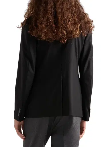 Prada Men's Single-Breasted Wool Blend Jacket - Black - Size 46 | Thumbnail 4 Prada Men's Single-Breasted Wool Blend Jacket - Black - Size 46 | Thumbnail 4