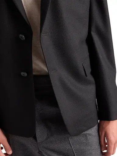 Prada Men's Single-Breasted Wool Blend Jacket - Black - Size 46 | Thumbnail 5 Prada Men's Single-Breasted Wool Blend Jacket - Black - Size 46 | Thumbnail 5
