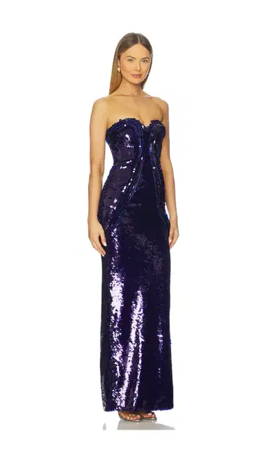 Gaurav Gupta x REVOLVE X Revolve Azure Pailllet? Gown | Thumbnail 2 Gaurav Gupta x REVOLVE X Revolve Azure Pailllet? Gown | Thumbnail 2
