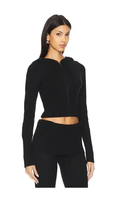 Frankies Bikinis Aimee Cloud Knit Hoodie | Thumbnail 2 Frankies Bikinis Aimee Cloud Knit Hoodie | Thumbnail 2