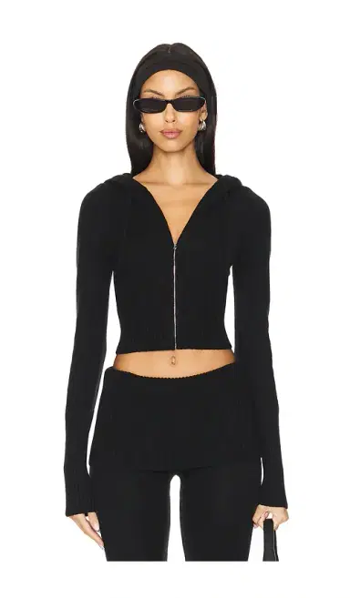 Frankies Bikinis Aimee Cloud Knit Hoodie | Thumbnail 1 Frankies Bikinis Aimee Cloud Knit Hoodie | Thumbnail 1