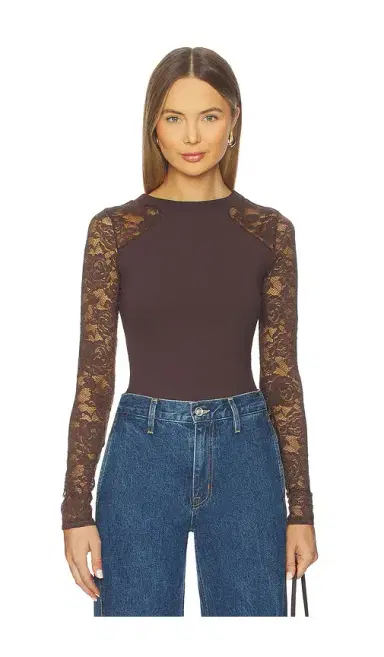 Free People x Intimately FP No Excuses Long Sleeve In Hot Fudge | Thumbnail 1 Free People x Intimately FP No Excuses Long Sleeve In Hot Fudge | Thumbnail 1