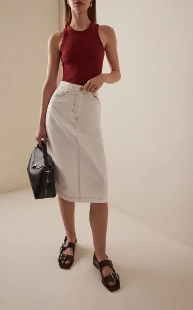 Flore Flore Hannah Organic Cotton Tank Top - Burgundy | Thumbnail 2 Flore Flore Hannah Organic Cotton Tank Top - Burgundy | Thumbnail 2