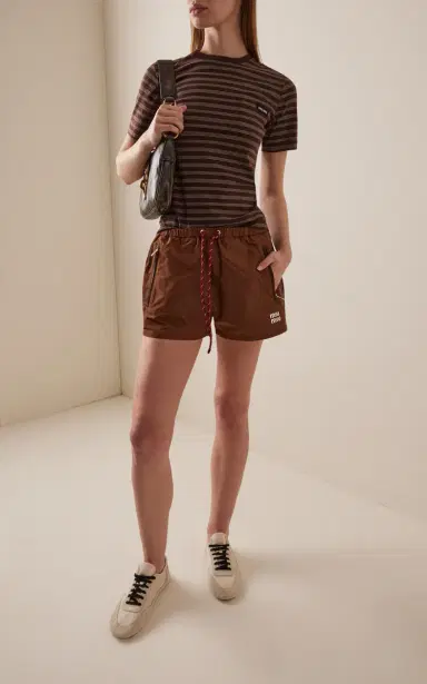 Miu Miu Tech-Canvas Shorts | Thumbnail 6 Miu Miu Tech-Canvas Shorts | Thumbnail 6